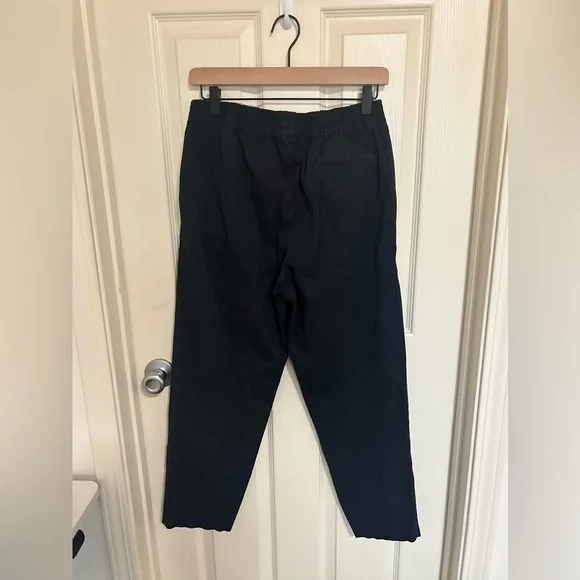 Everlane Black Pull On Tapered Pants Elastic Waist Minimalist Size 4 - Picture 5 of 7
